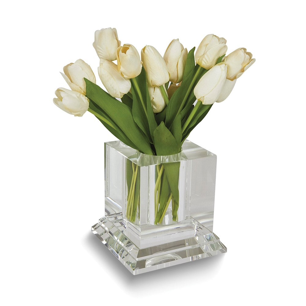 Square Crystal Centerpiece Vase