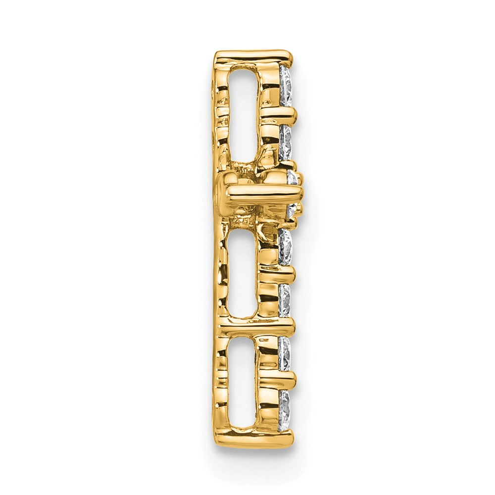 14k 1/3 carat Lab Grown Diamond VS/SI+ G+ Cross Chain Slide Pendant