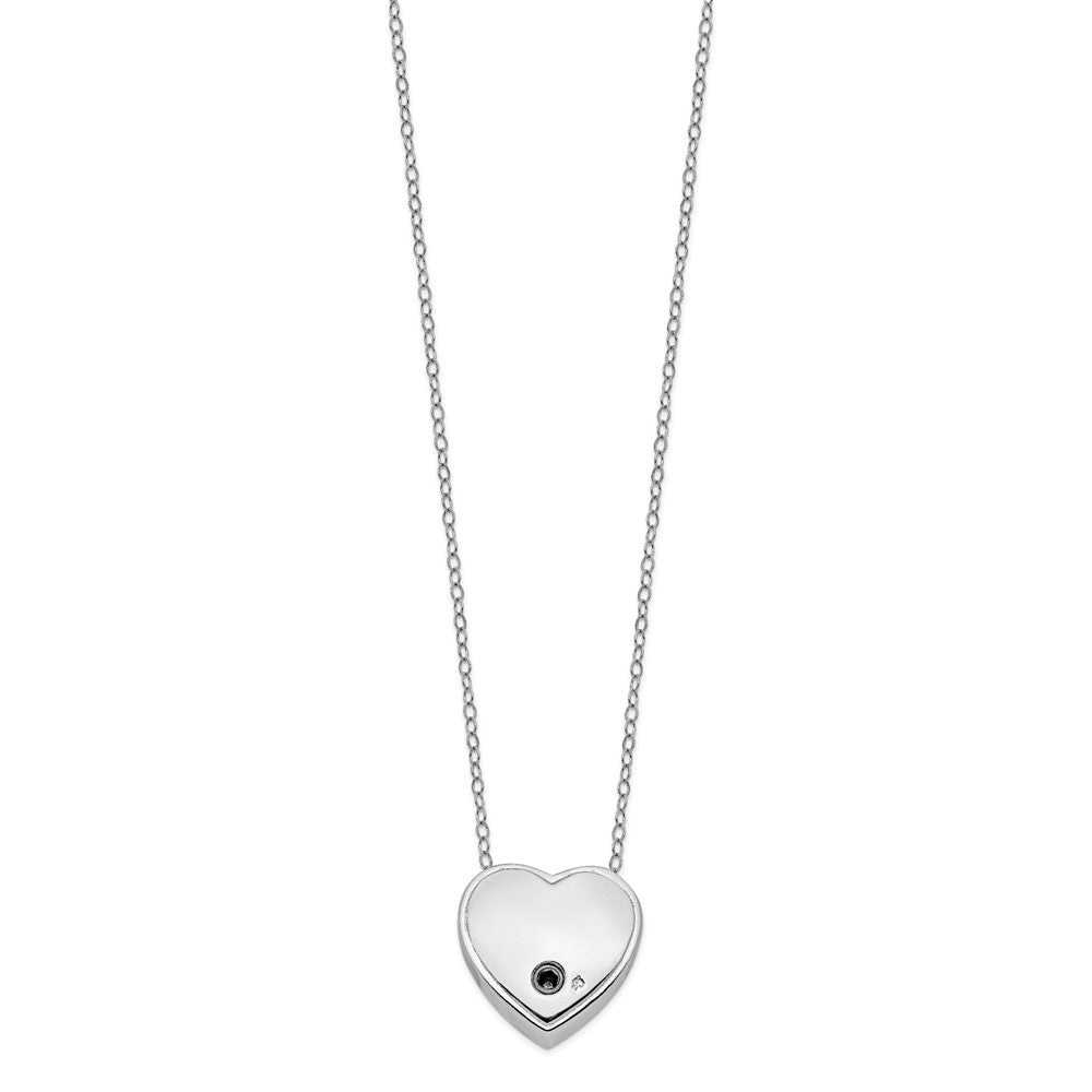 Sentimental Expressions Sterling Silver Rhodium-plated CZ Missing You Ash Holder 18 Inch Necklace 18 Inches