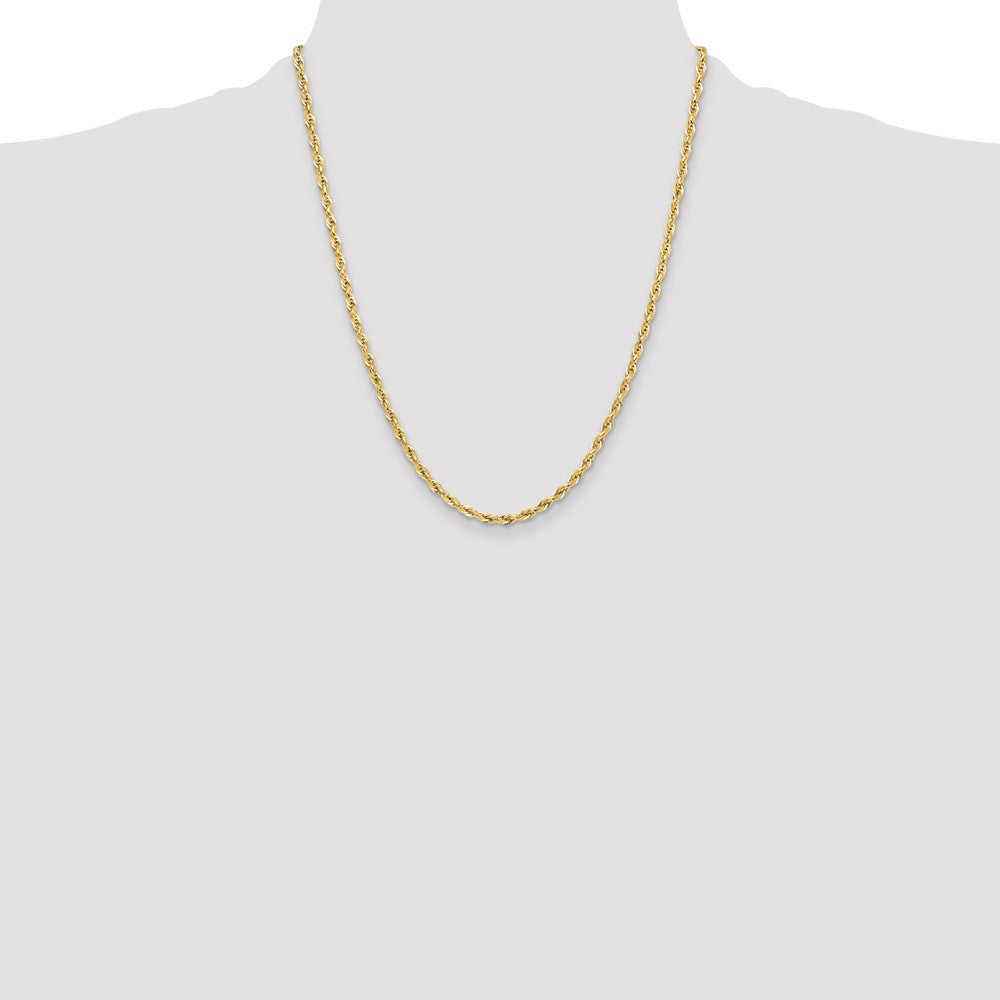 10k 3.5mm Semi-Solid Rope Chain
