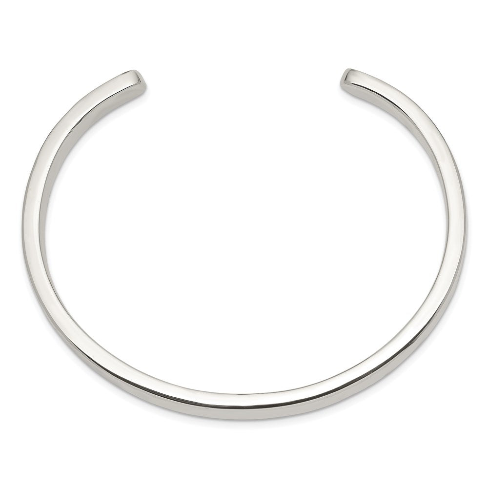 Sterling Silver 5mm Cuff Bangle 7 inches