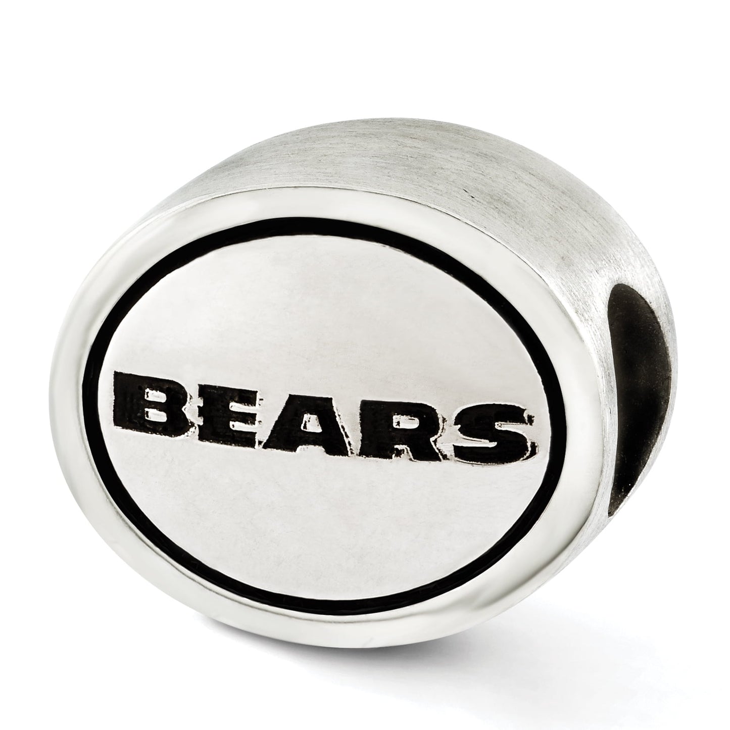 Sterling Silver Antiqued Chicago Bears NFL Bead
