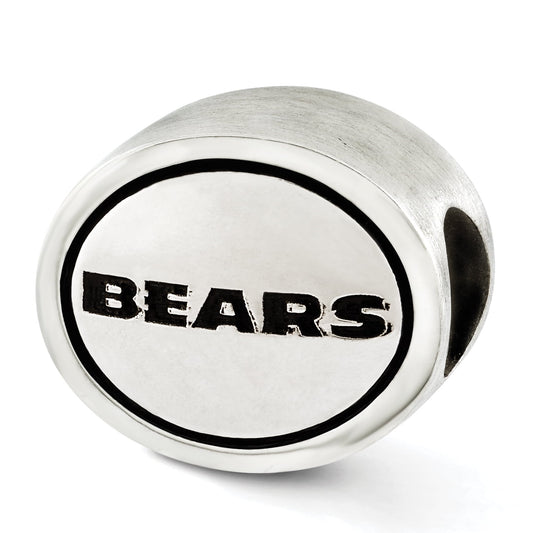Sterling Silver Antiqued Chicago Bears NFL Bead