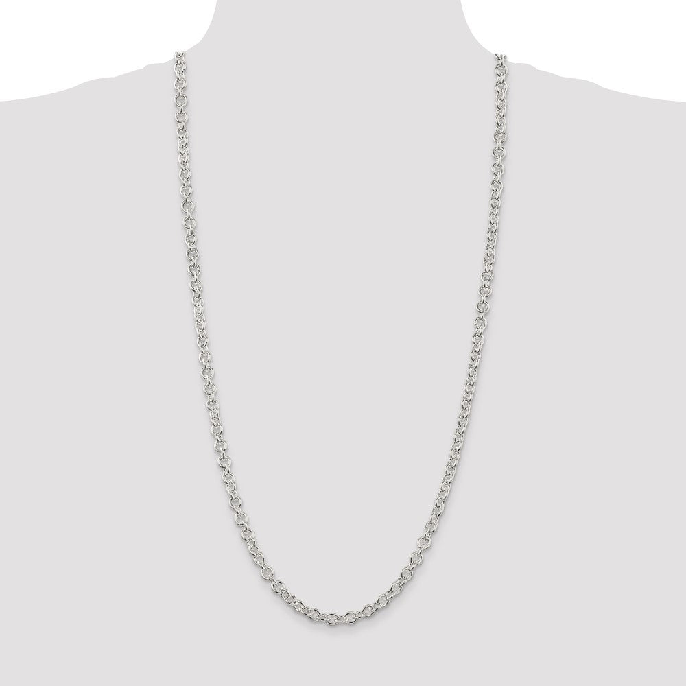 Sterling Silver 6.1mm Cable Chain 30 Inches
