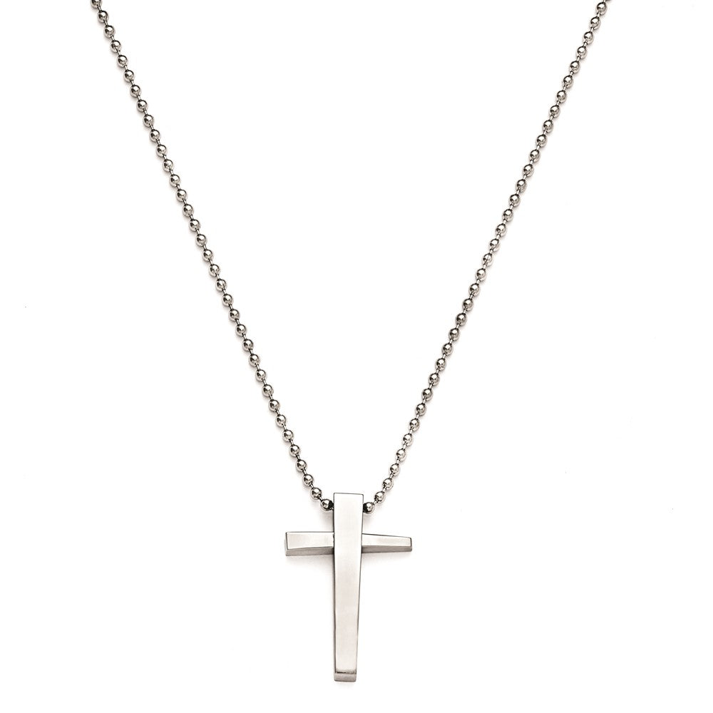 Steel Cross with 22 2.4mm Bead Chain