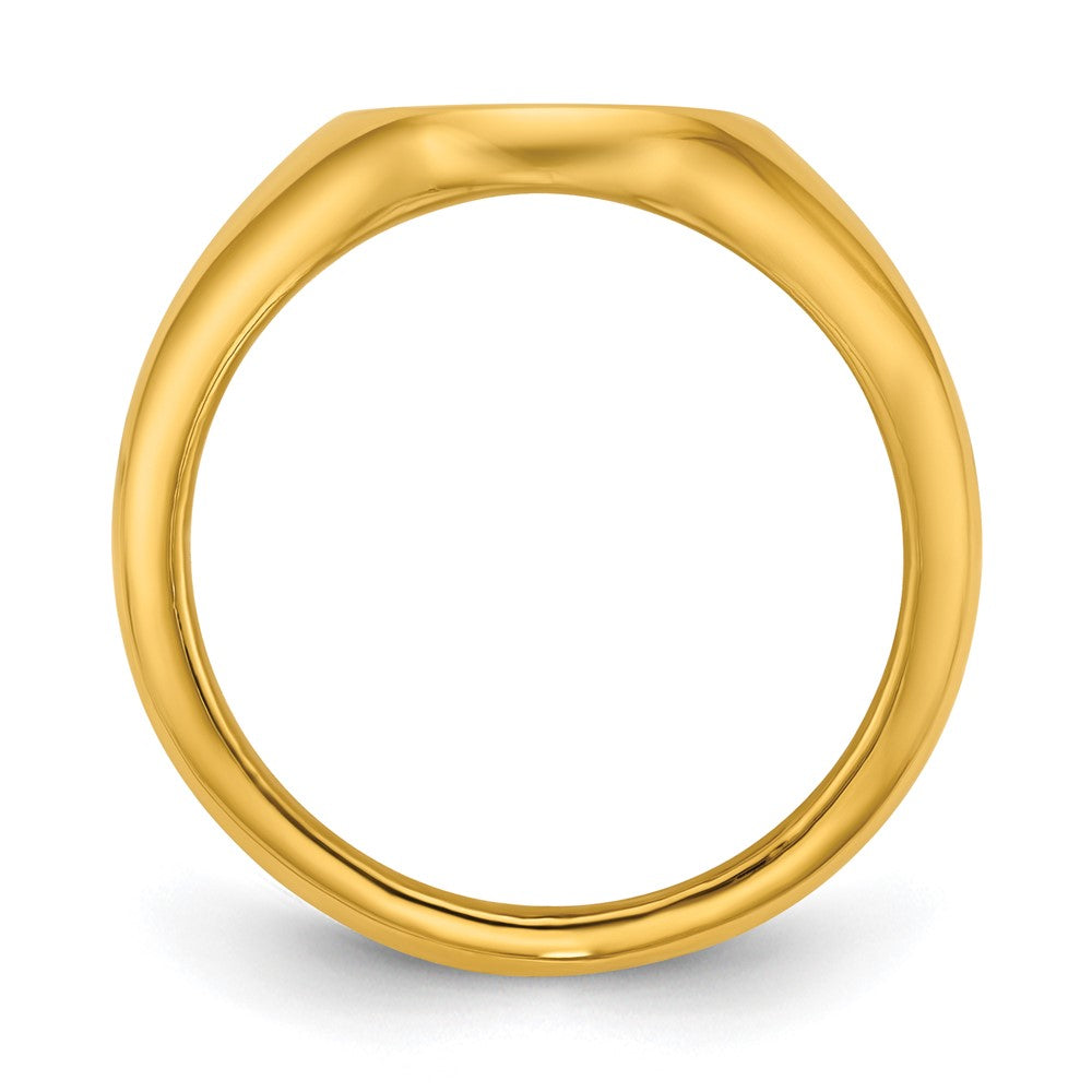 Chisel Stainless Steel Polished Yellow IP-Plated Round Disk Ring Size - 8