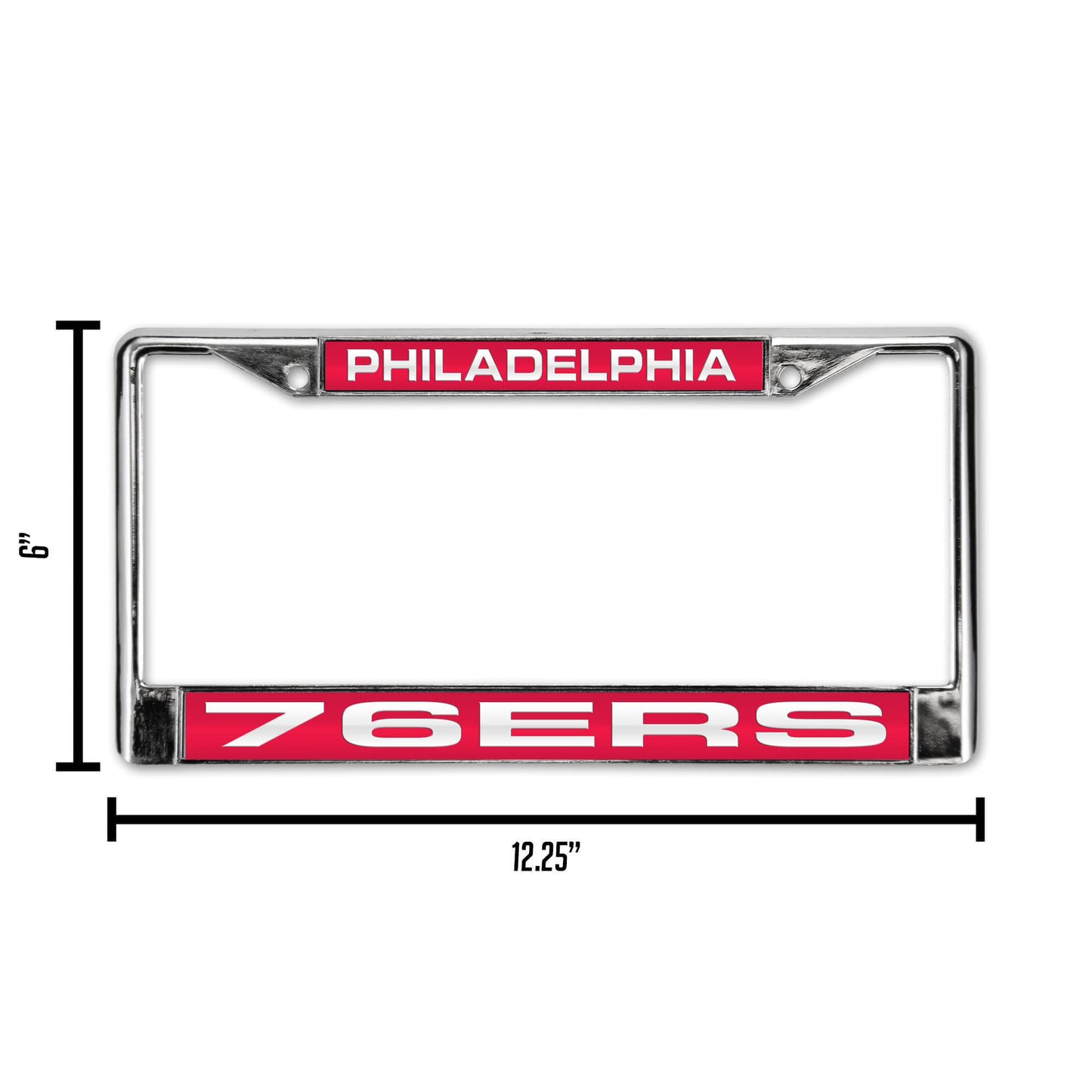 Philadelphia Basketball 76er's Chrome Metal Laser Cut License Plate Frame