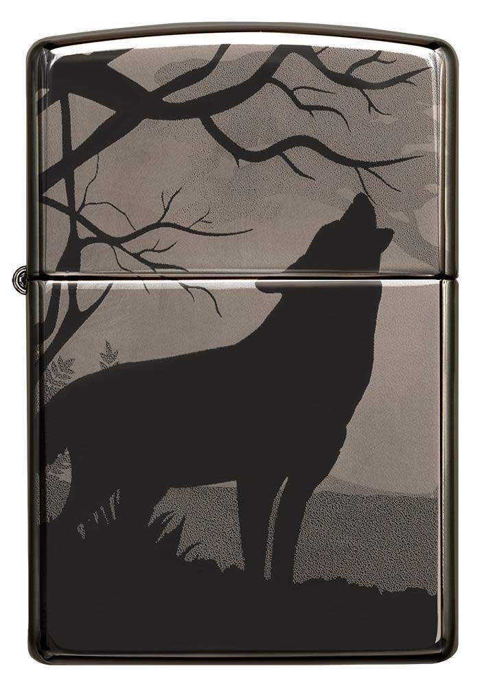 Zippo Howling Wolves 360° Design Black Ice Pocket Lighter