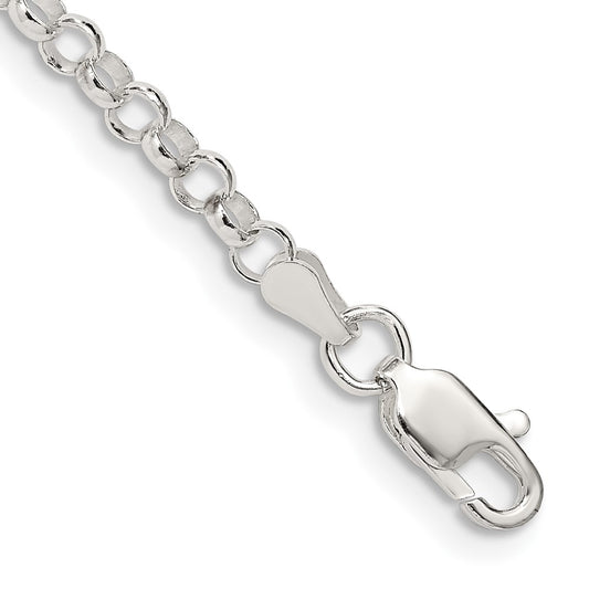 Sterling Silver 3.5mm Rolo Chain 8 inches