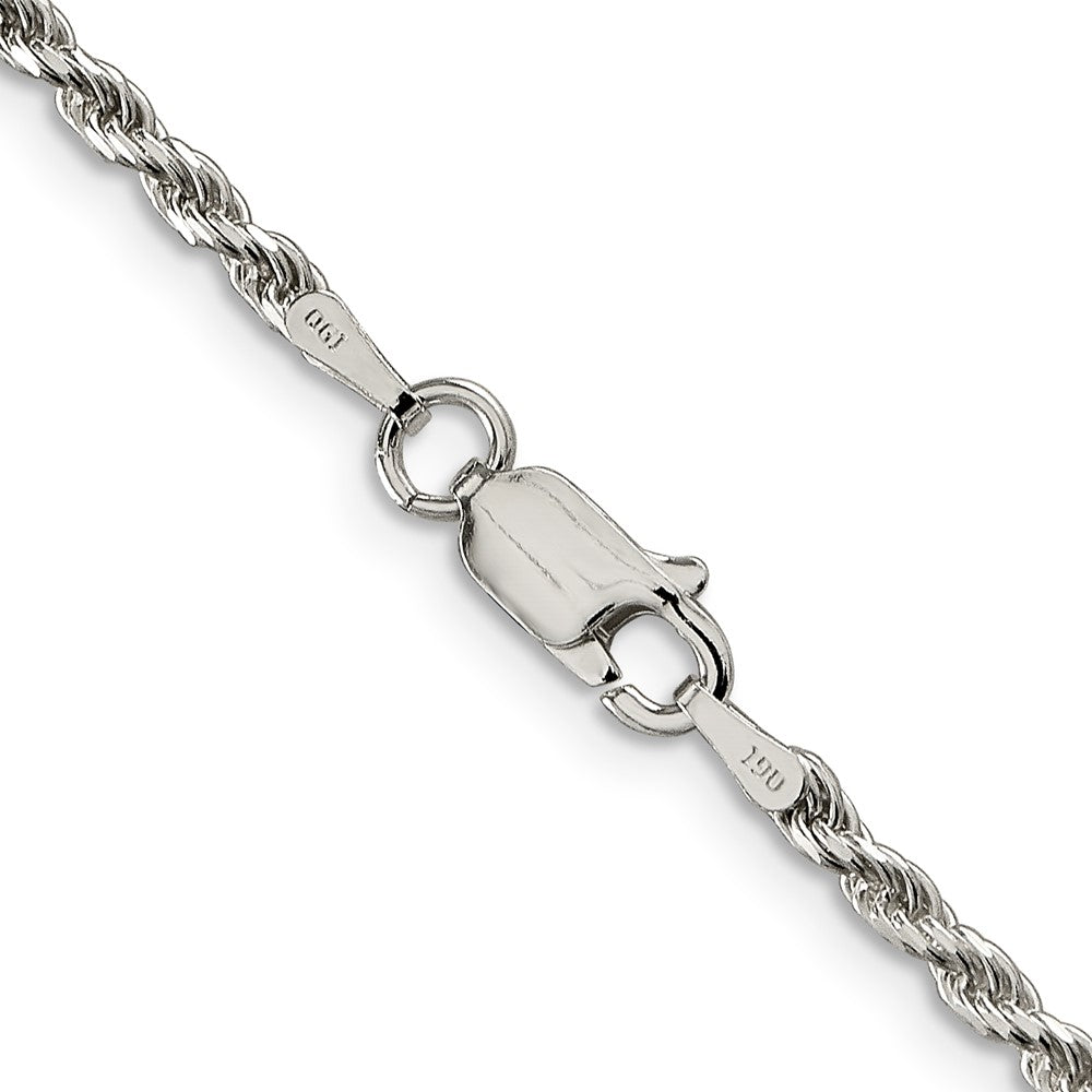 Sterling Silver 2.25mm Diamond-cut Rope Chain 20 Inches
