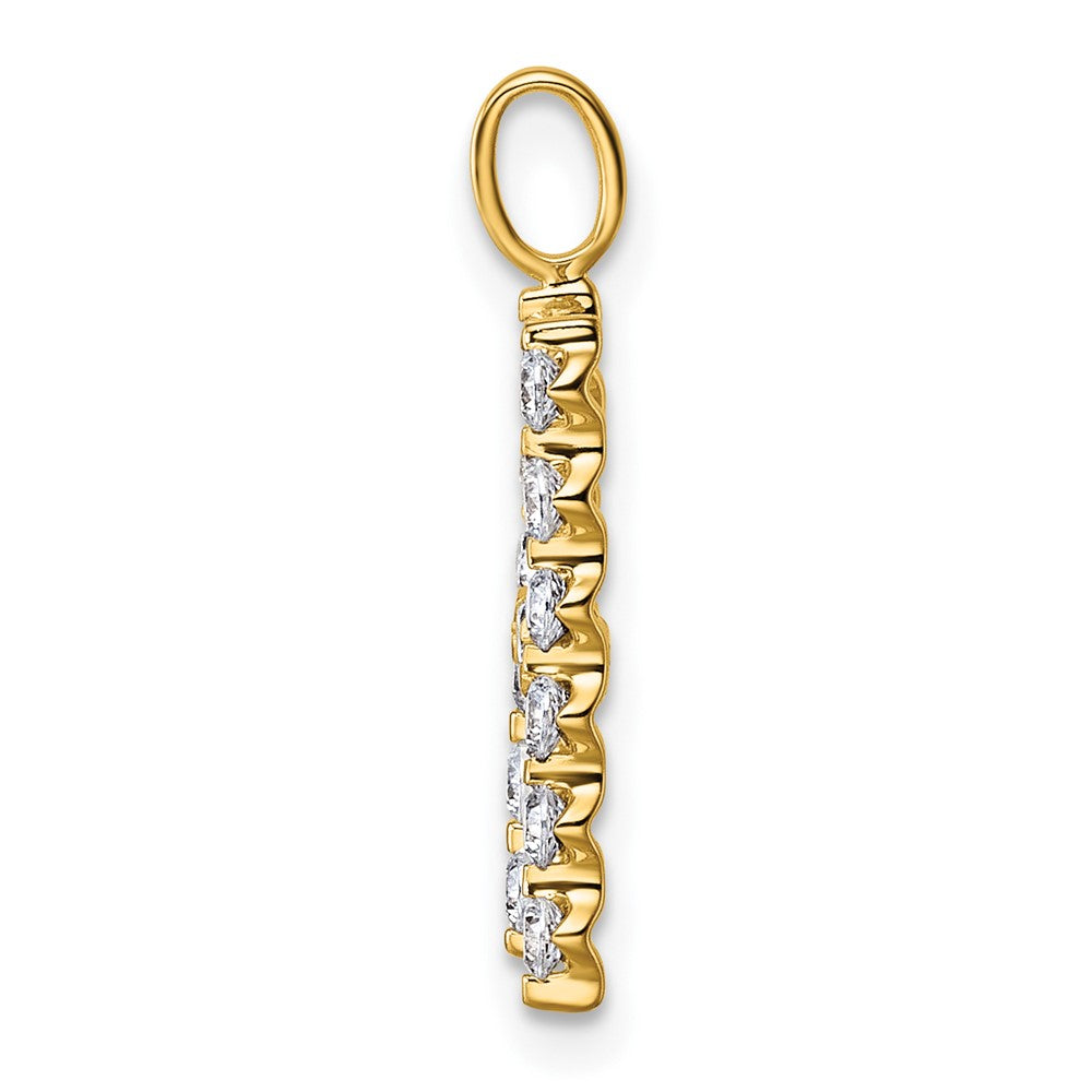 True Origin 14k 1/2 carat Lab Grown Diamond VS DEF Alphabet H Pendant