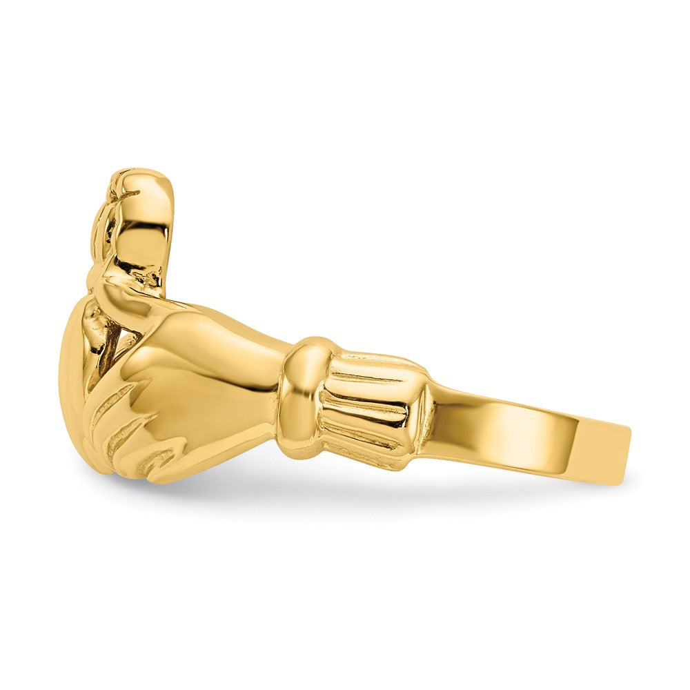14k Men's Claddagh Ring Size 8.75