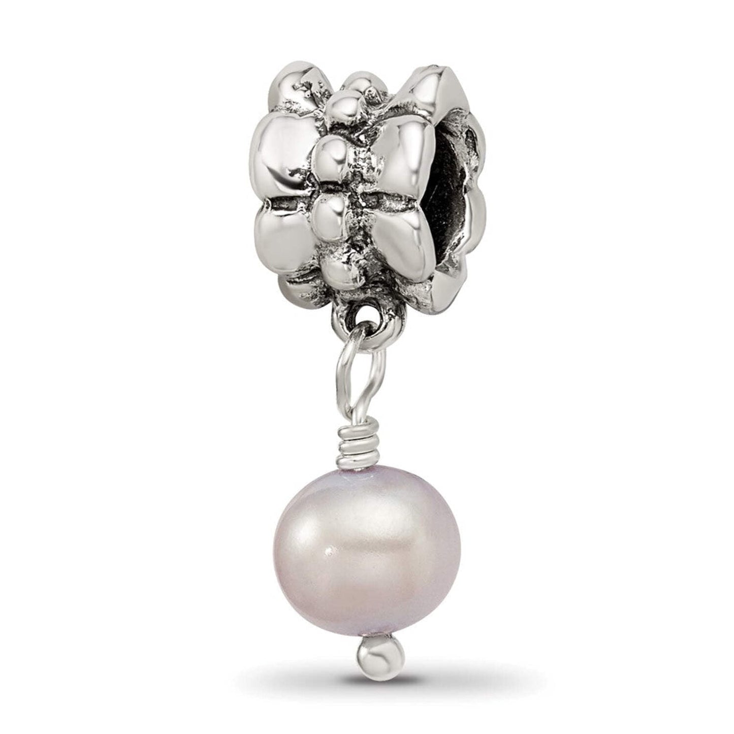 Reflection Beads QRS1103 Sterling Silver Lavender Freshwater Cultured Pearl Dangle Bead