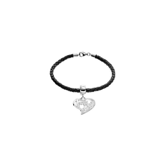 SS HEART WITH I MY FIREFIGHTER .75 BEAD BAIL AND BRACELE