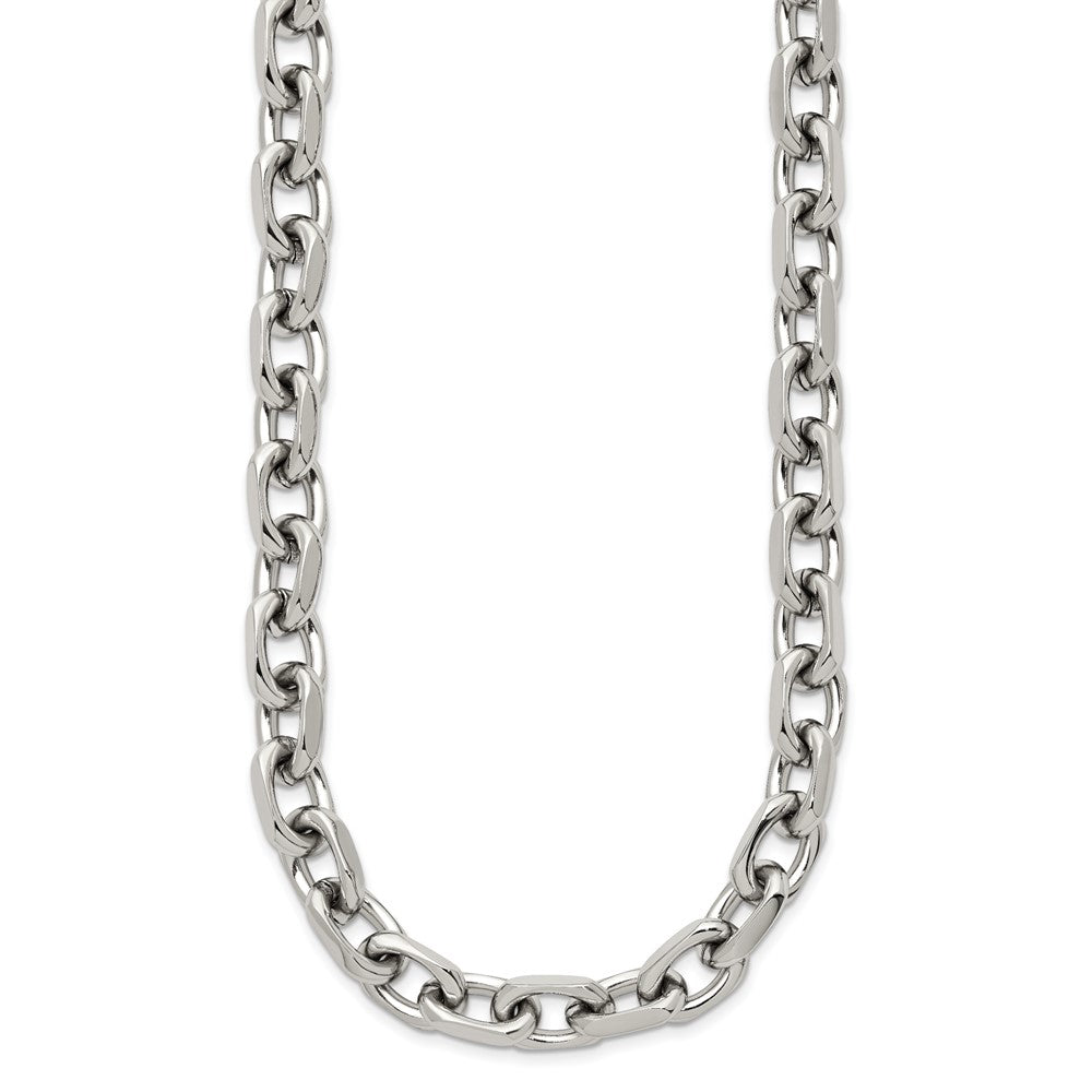 Stainless Steel Polished 8.5mm 24in Cable Chain