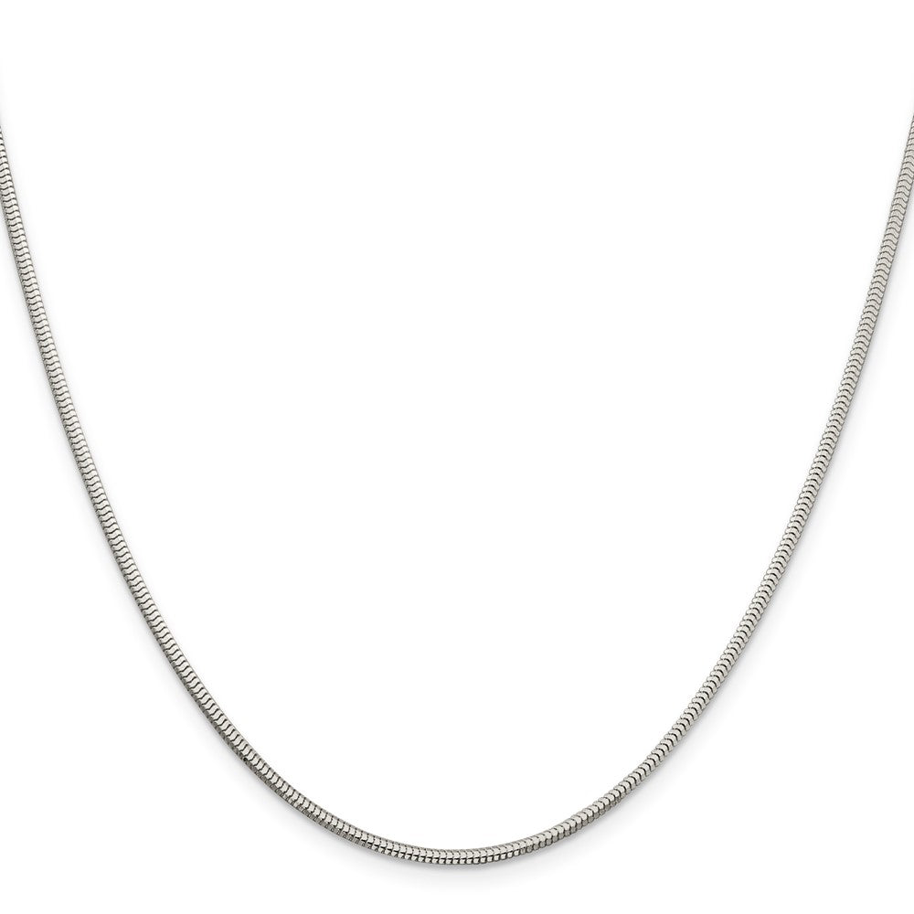 Sterling Silver 2mm Diamond-cut Snake Chain 24 Inches