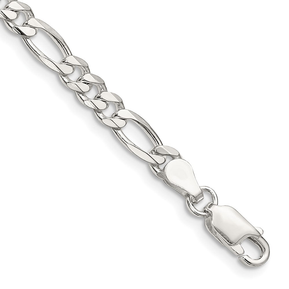 Sterling Silver 4.5mm Figaro Chain 9 inches