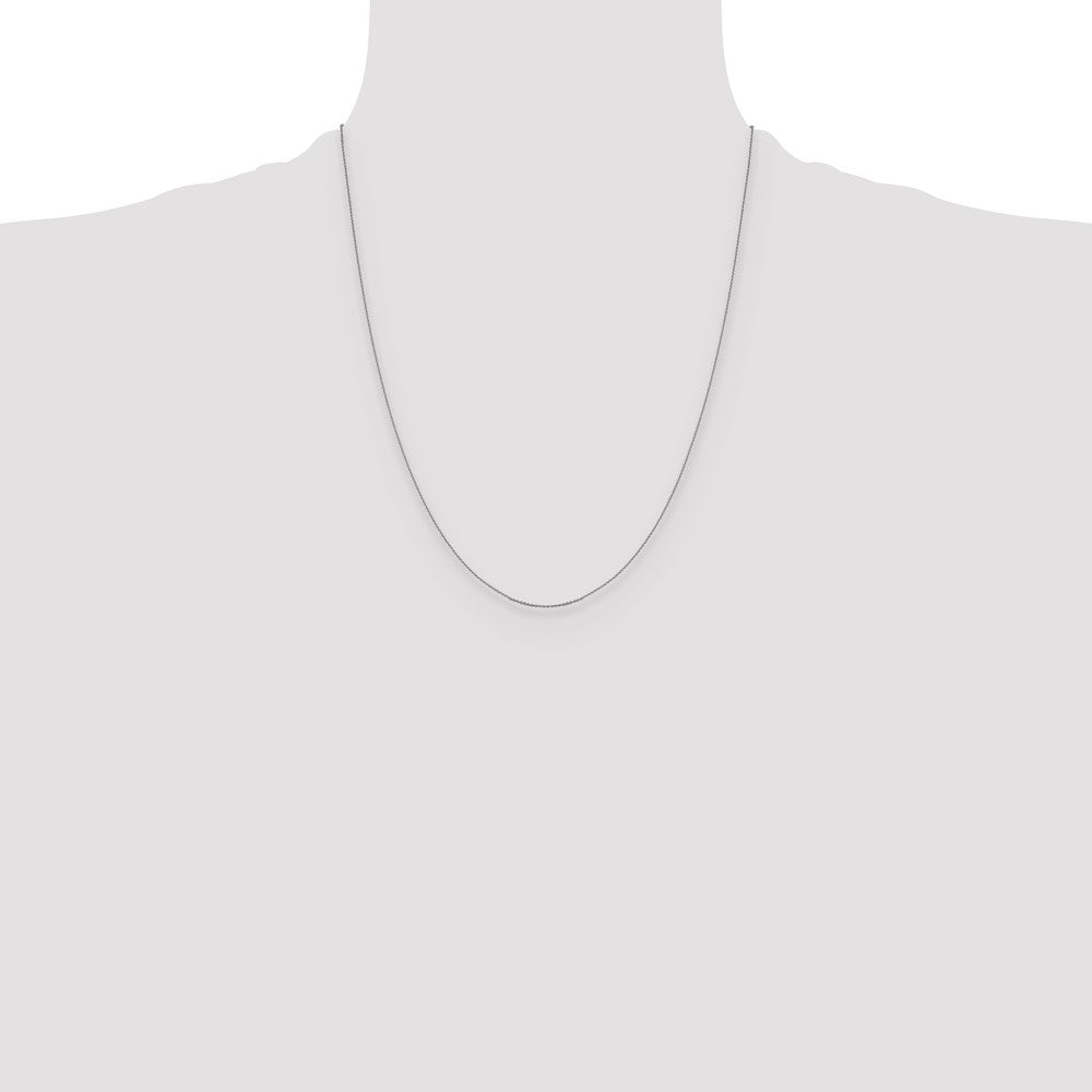 14K White Gold .85 mm D/C Cable Chain
