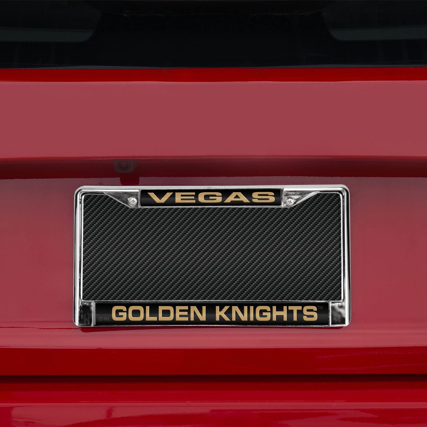 Las Vegas Hockey Golden Knight's Chrome Metal Laser Cut License Plate Frame