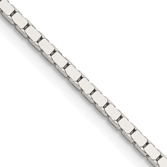 Sterling Silver 1.5mm Mirror Box Chain 30 Inches
