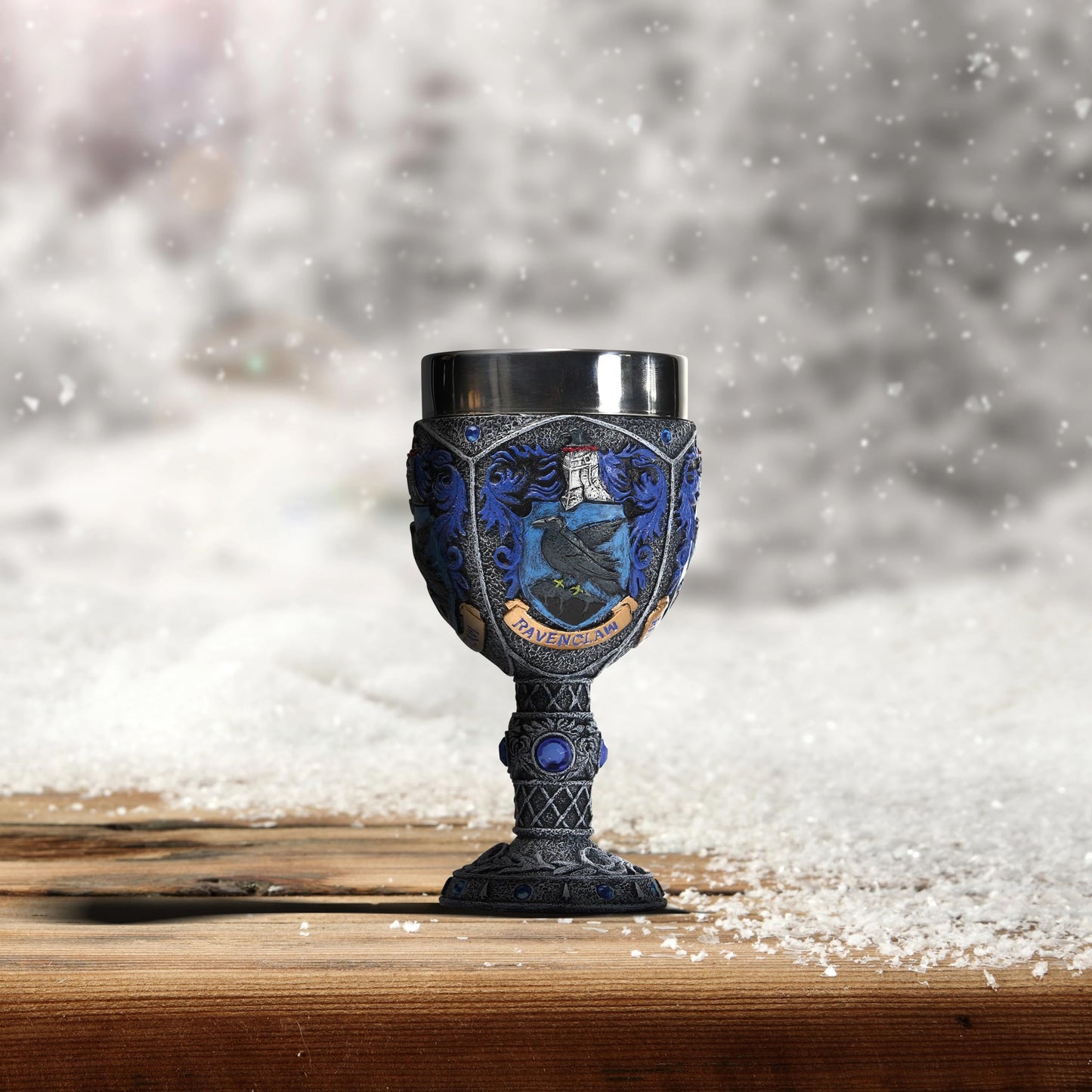 Wizarding World of Harry Potter Ravenclaw Decorative Resin Stainless Steel Goblet 7.1in H