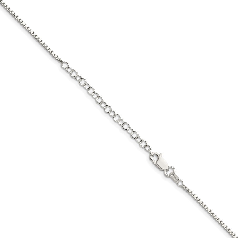 Sterling Silver 1.4mm Box Chain w/4in ext. 22 Inches