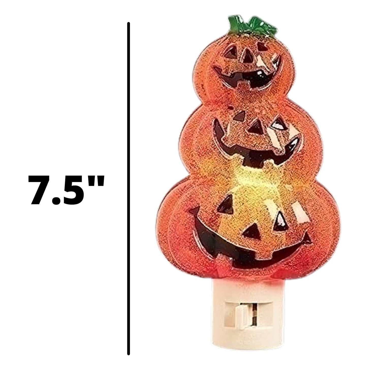 Roman Triple Jack-O-Lantern Night Light Swivel Plug
