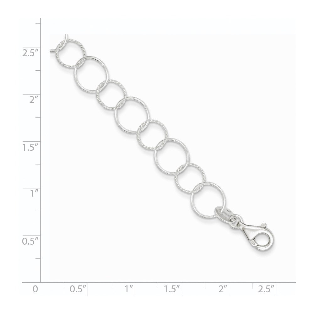 Sterling Silver Fancy Bracelet 7.5 inches