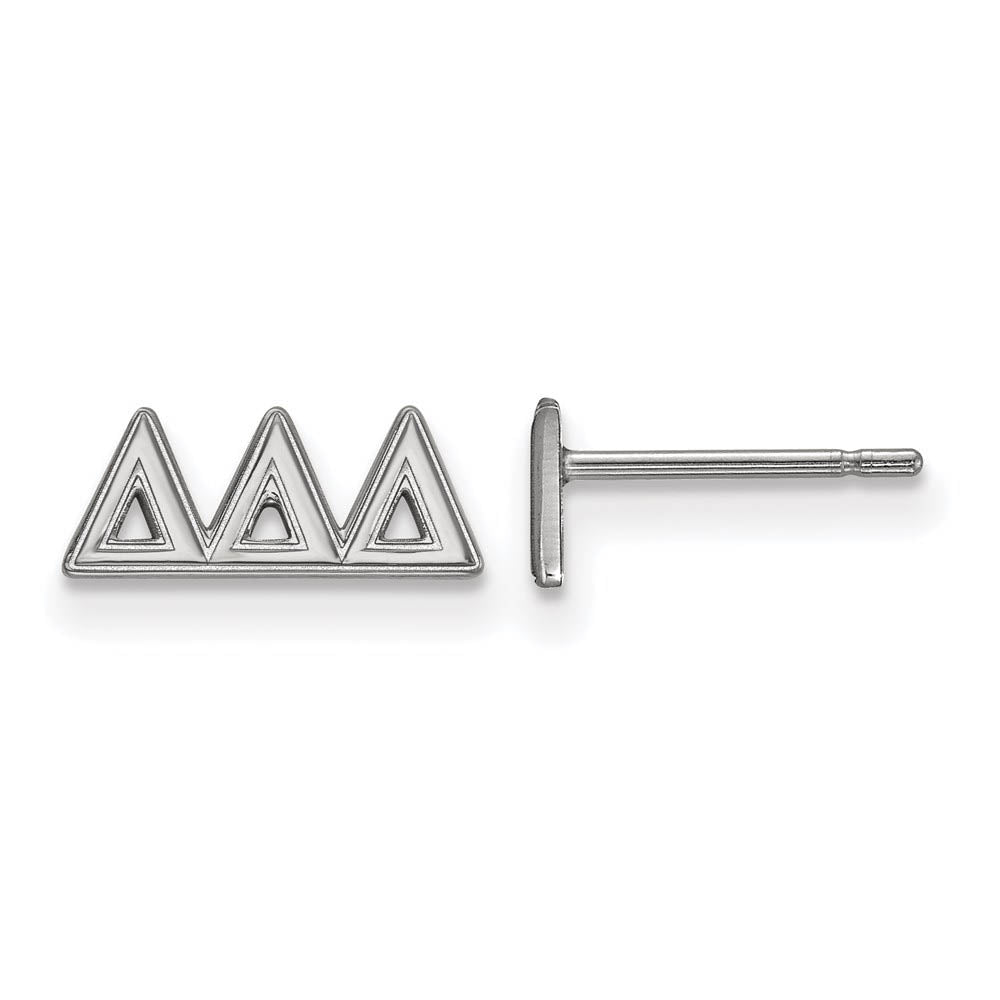 Sterling Silver Official Licensed Greek Sororities Delta Delta Delta (???) XS Post Earrings