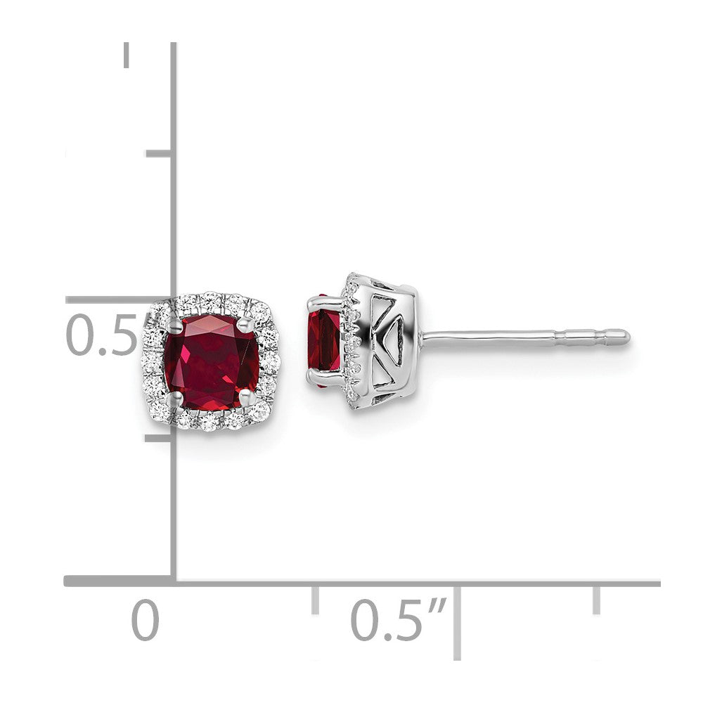 SS ANT Created Ruby and Diamond Earring