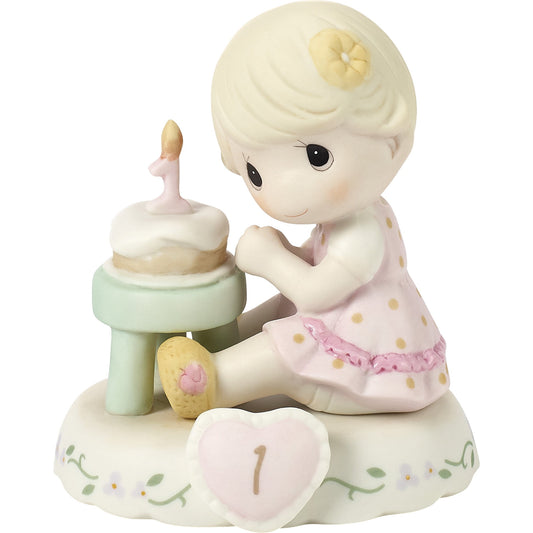 Precious Moments Growing In Grace Age 1 Blonde Girl Figurine, Count 1