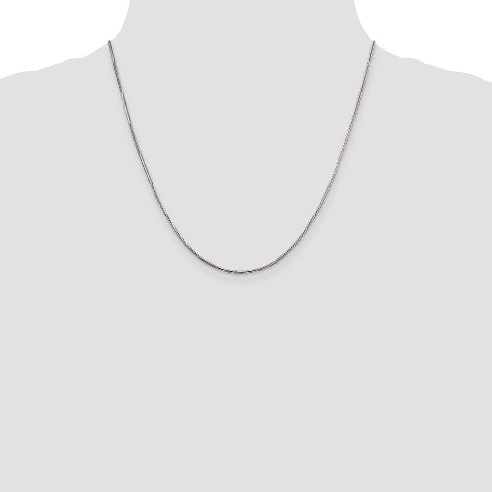 Sterling Silver 1.5mm Round Snake Chain 20 Inches