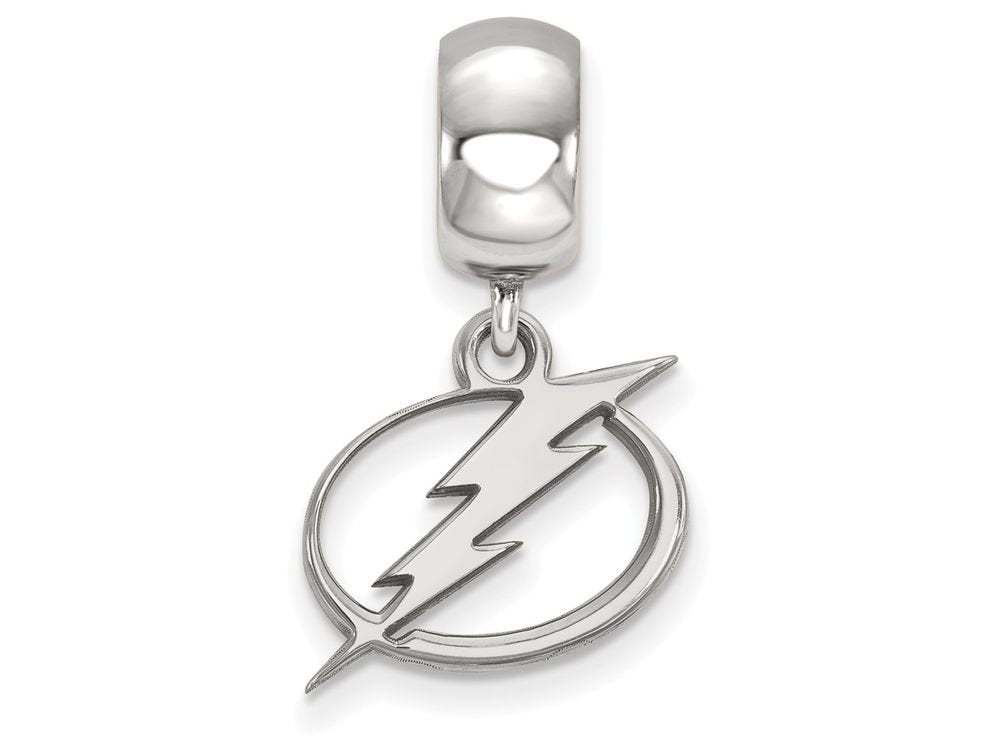 LogoArt SS031LIG Sterling Silver NHL Tampa Bay Lightning Dangle Bead Charm, Small