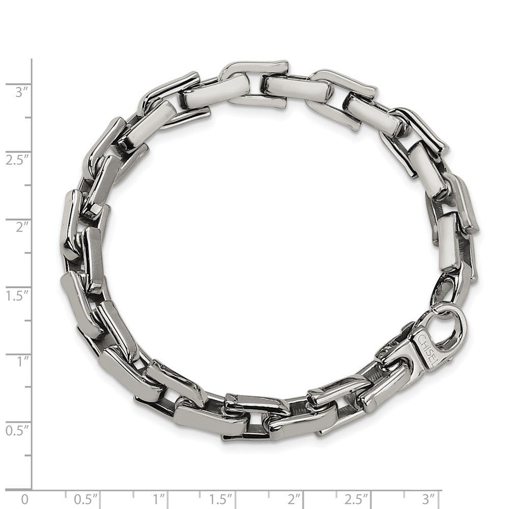 Stainless Steel Polished 8.5in Bracelet 8.5 inches