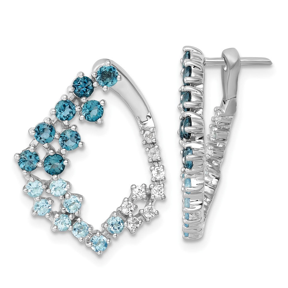 SS Blue Topaz Ombre Earrings