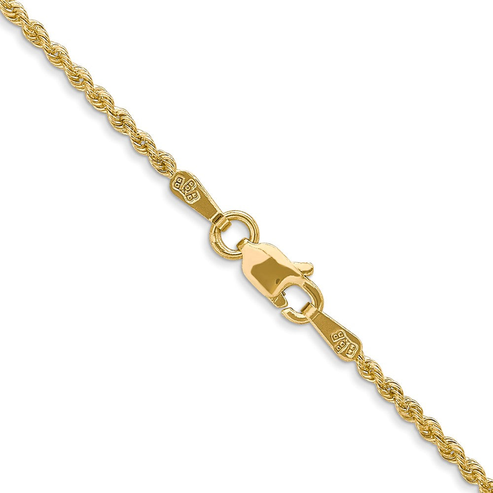 14K 28 inch 1.5mm Regular Rope with Lobster Clasp Chain