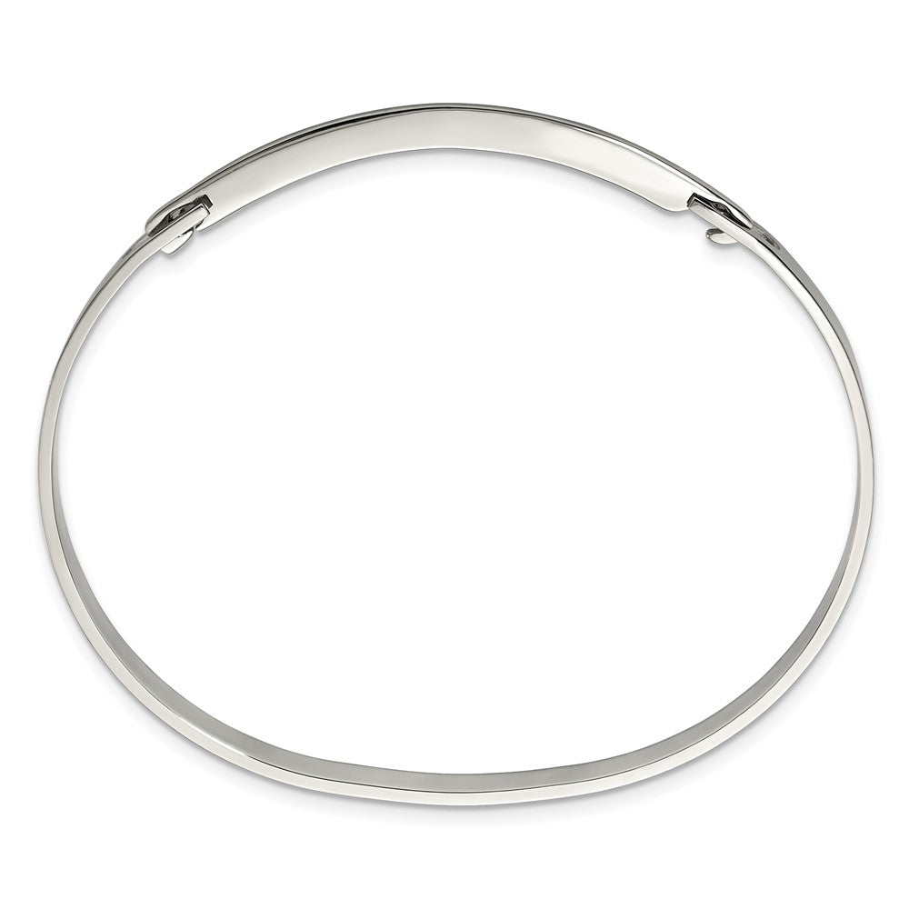 Stainless Steel Polished Flexible 4.75mm Bangle 7.25 inches