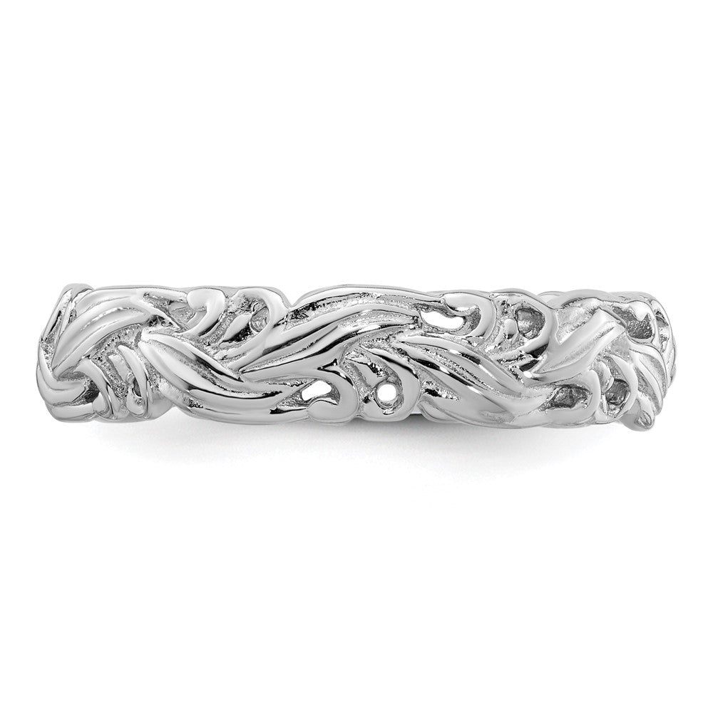 Sterling Silver Stackable Expressions Polished Ring Size -8