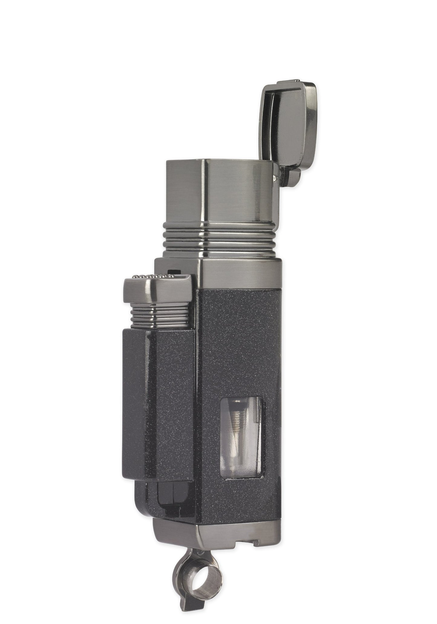 Vertigo Churchill Quadruple Torch Lighter - Metallic Gray & Gunmetal