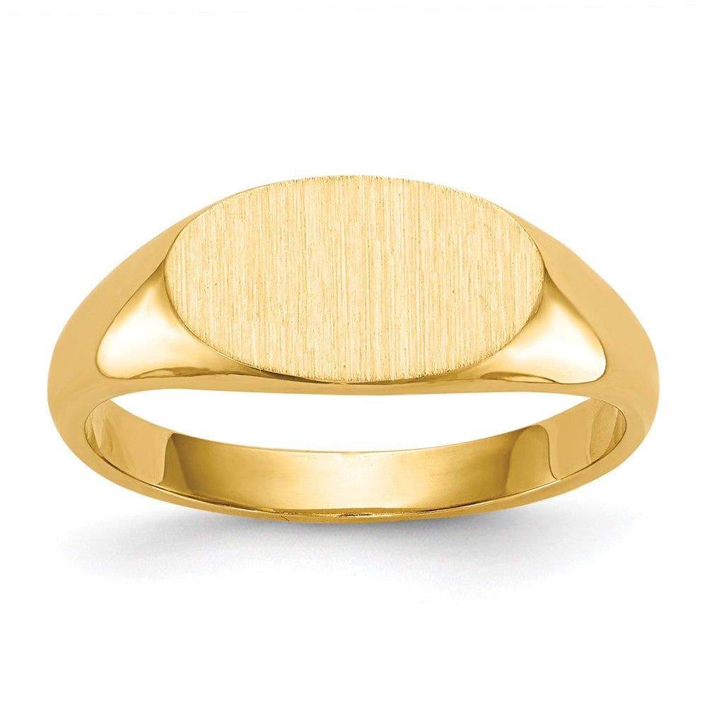 10k 6.5x11.5mm Closed Back Signet Ring