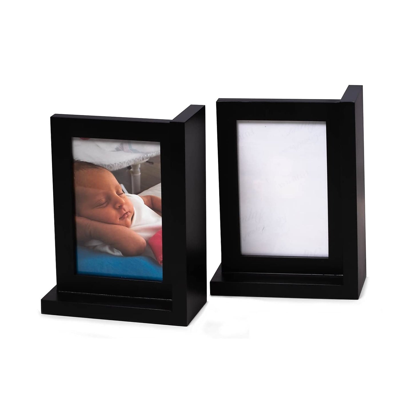 Kennedy Solid Wood Black Picture Frame Book End
