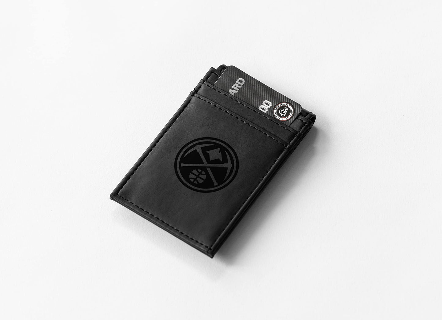Nuggets Laser Engraved Black Front Pocket Wallet