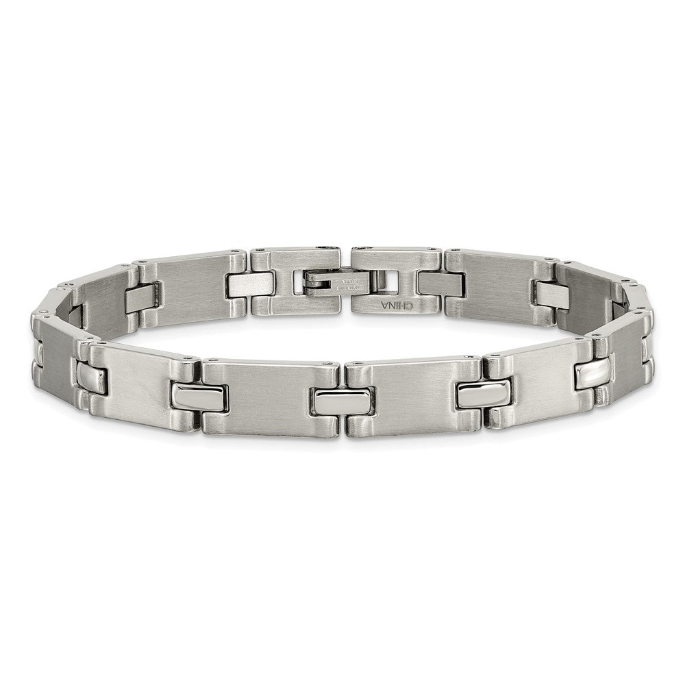 Stainless Steel Brushed and Polished 8.5in Bracelet 8.5 inches