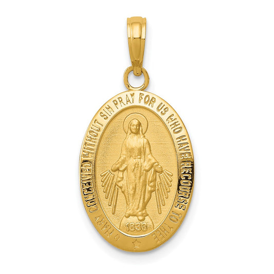 14k Miraculous Medal Pendant
