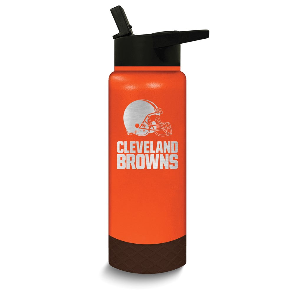 NFL Cleveland Browns Stainless Steel Silicone Grip 24 oz. Water Bottle