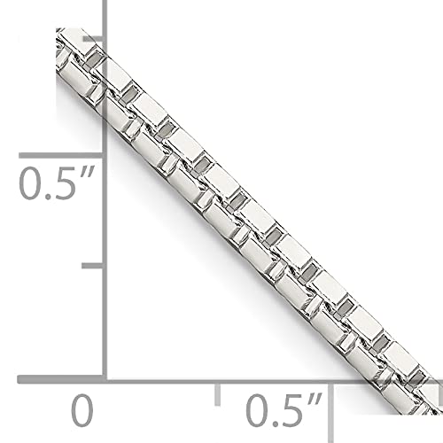 Sterling Silver 2.5mm Box Chain 16 Inches