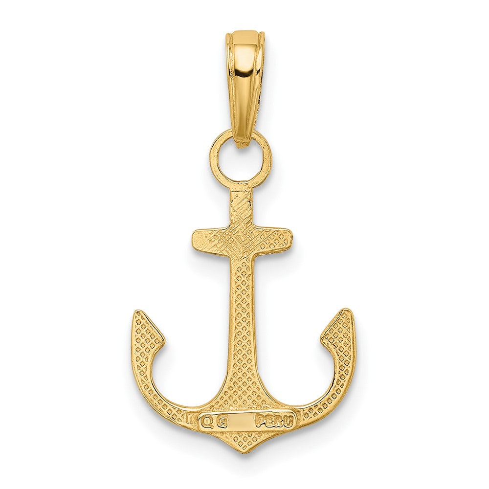 10k Anchor Pendant Yellow Gold