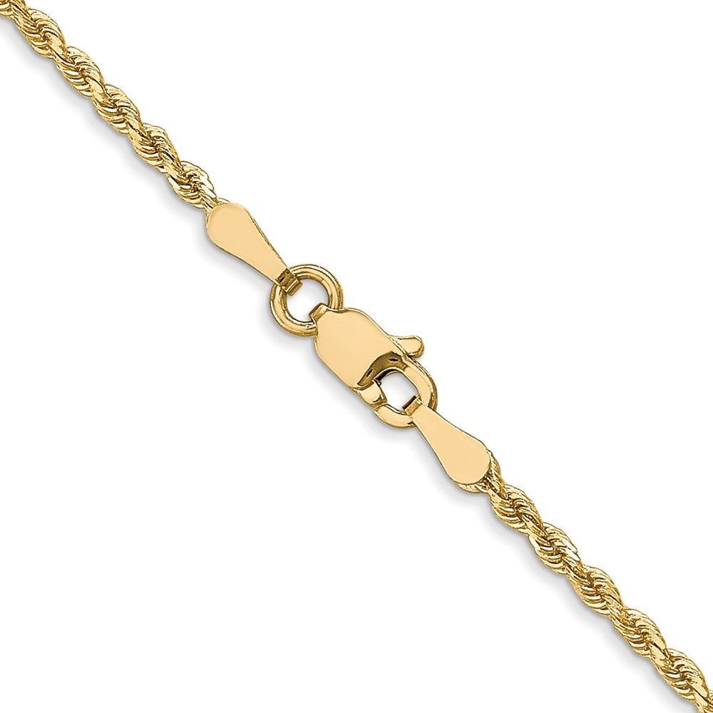 10k White Gold 2mm Diamond-Cut Rope Chain