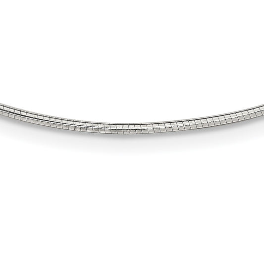 Sterling Silver 1.6mm w/ 2in extender Neckwire Chain 16 Inches