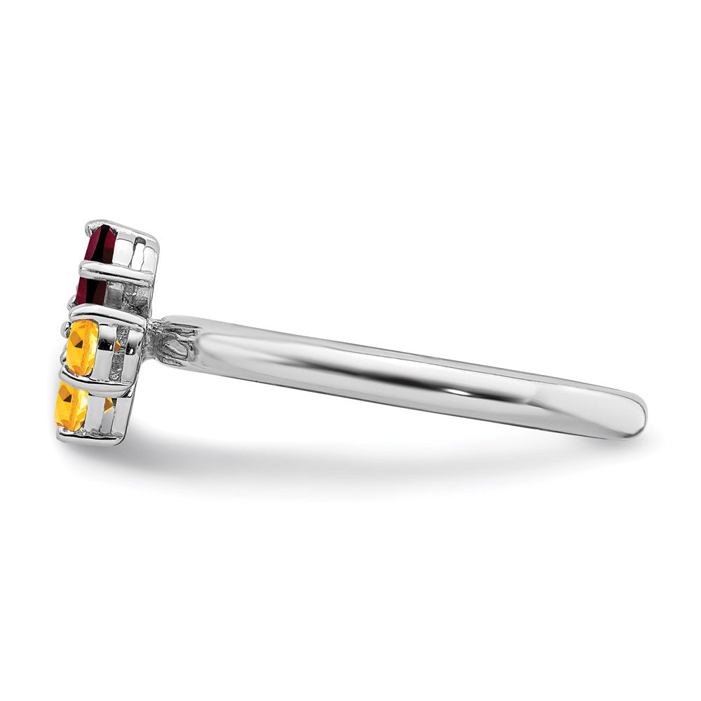 Sterling Silver Stackable Expressions Polished CI & GA Butterfly Ring Size -7